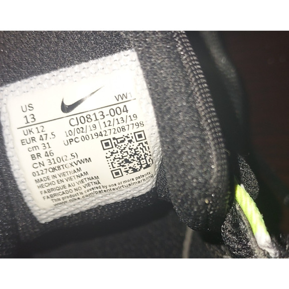 Nike Men's Training Sneakers 13M Lace Up Varsity Compete TR 3 Dark Gray Volt - Picture 15 of 16